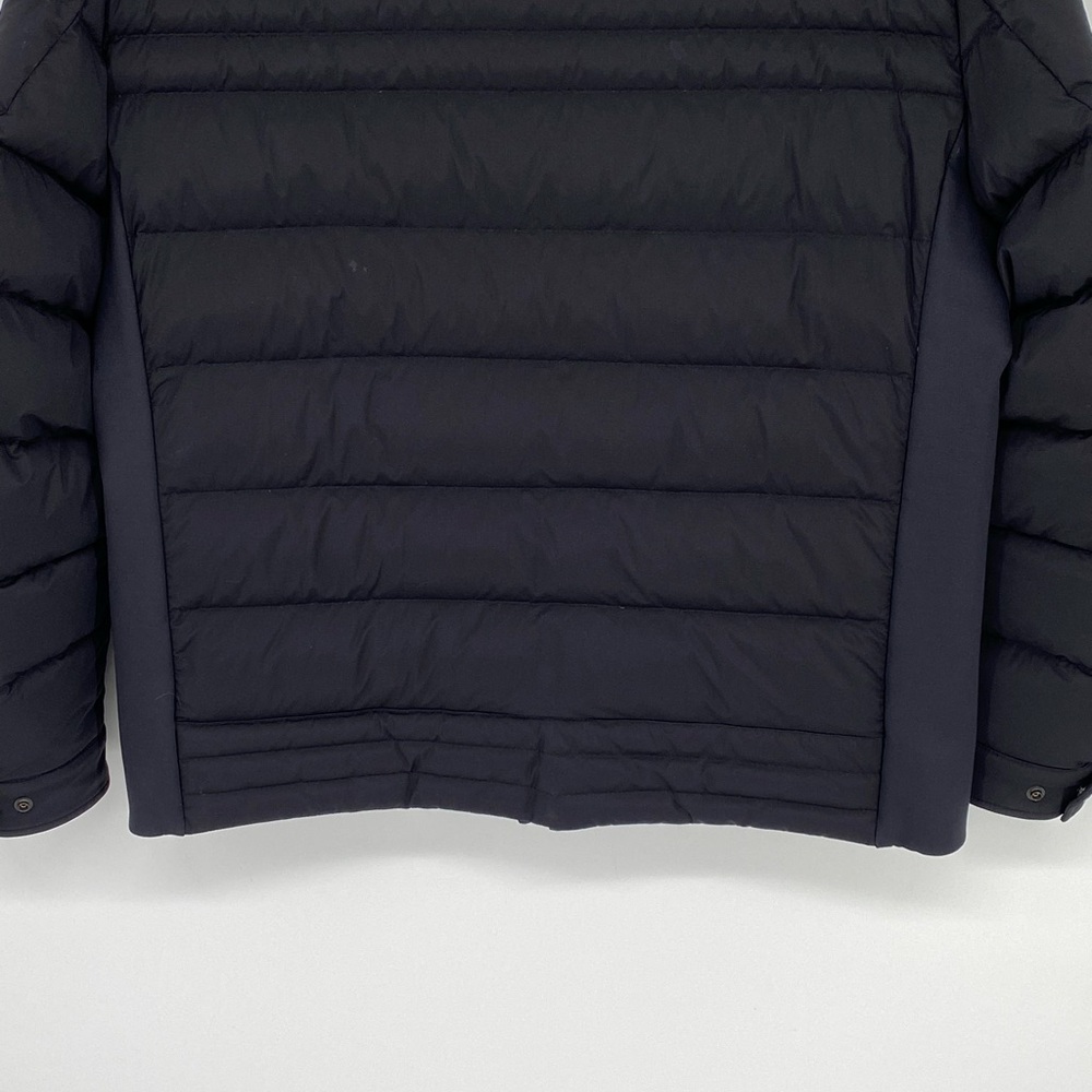 Moncler Pires Logo Appliquéd Quilted Shell Down Biker Jacket Black size 4 - Picture 4 of 17